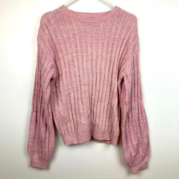 NWOT * BLANK NYC Ribbed Marled Knit Crewneck Sweater - Picture 6 of 11